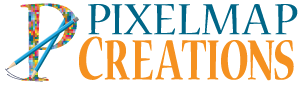 Pixelmap Creations. Graphic design, Illustration, Creative Services, Marketing Communications, Marlboro, MA Logo